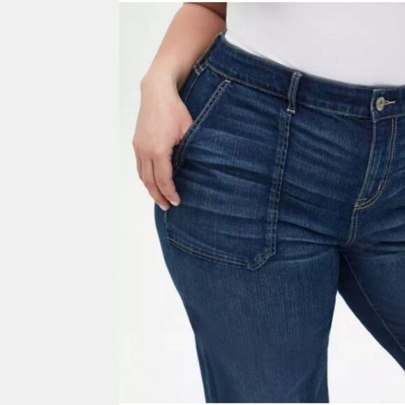 Torrid Vintage Stretch High Rise Wide Jeans Sz 16T TALL - Picture 3 of 13